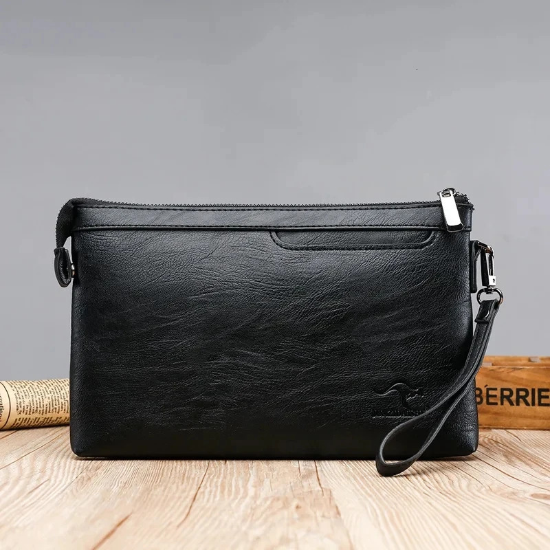 Fashion n Business Clutch Bag High Quality PU Leather lope Bags Casual Travel Mens Wallet Cell Phone Pocket 251014