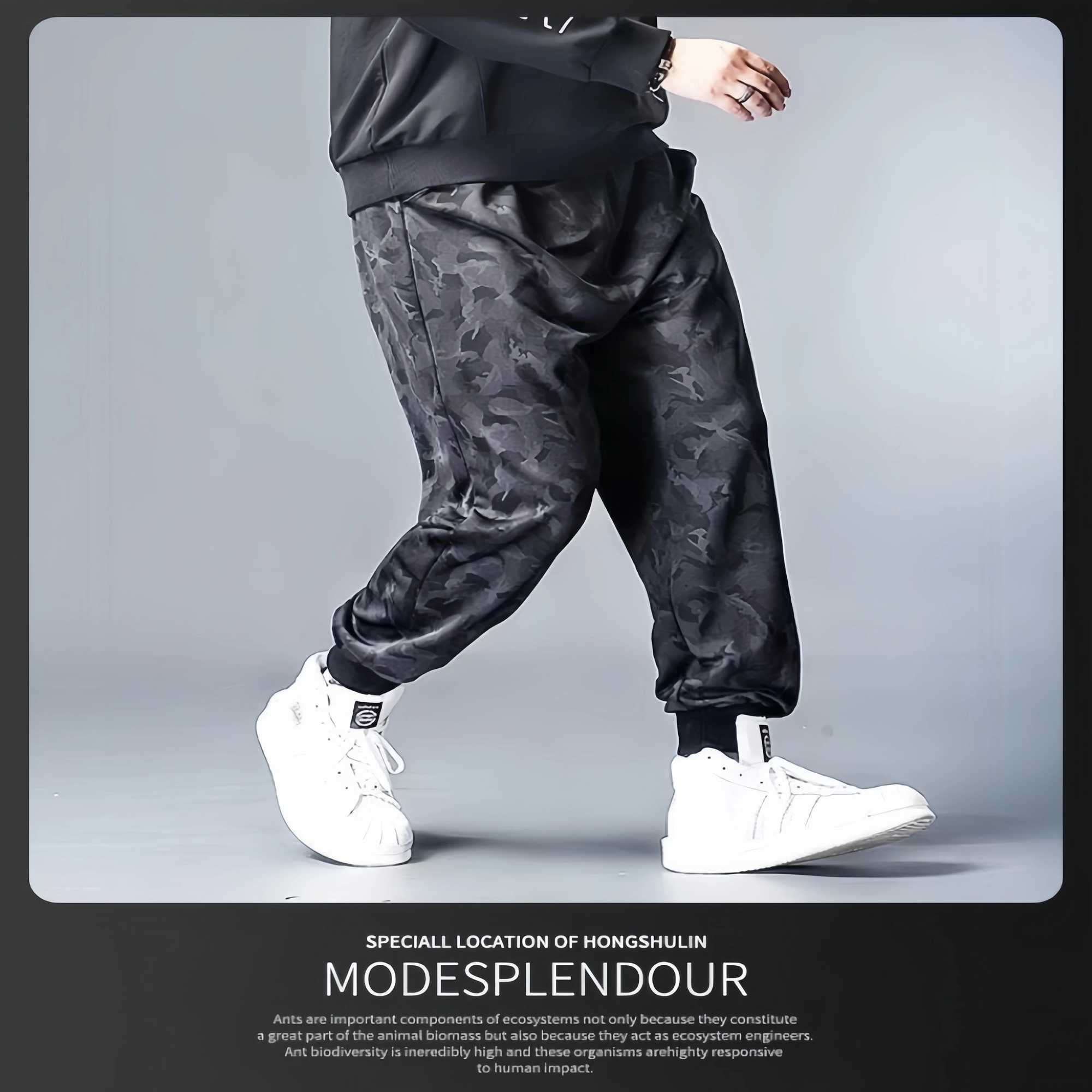 Summer Camouflage Mens Loosefit Harajuku Pants Breathable Straightleg Casual Sports Trousers For Work J251203