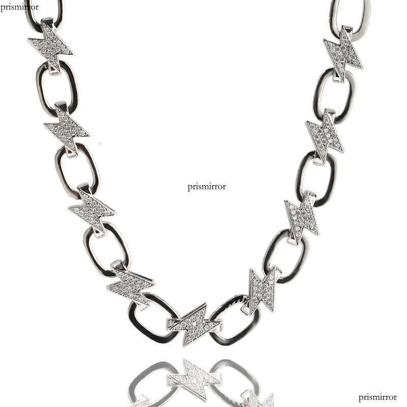 Hip Hop Lighing Jewelry Mens Womens Iced Out Clavicle Chain Gold Chokers Necklace