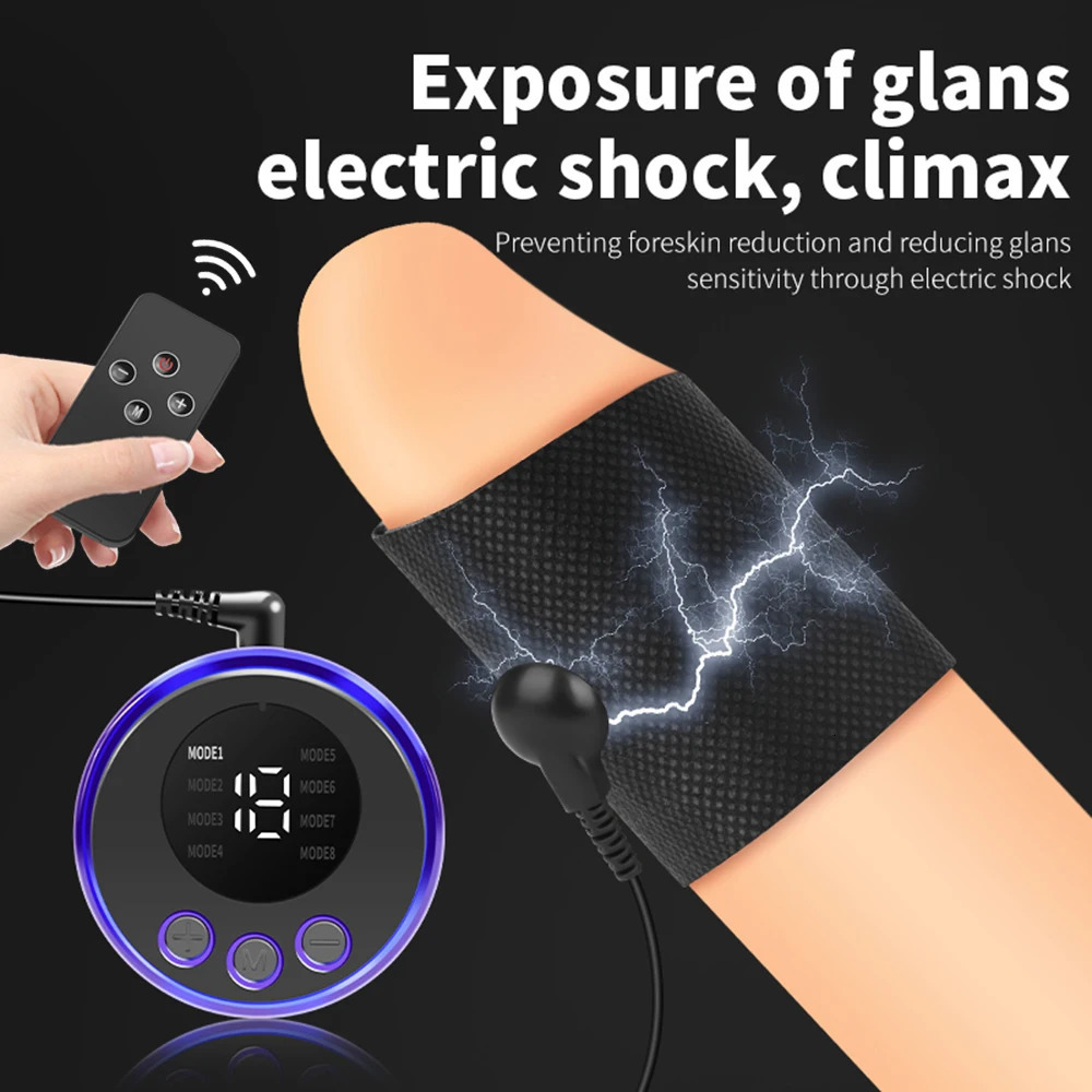 Electro Shock Penis Massager Vibrators Sex Toys for Men Glans Vibrator Trainer Ring Delayed Ejaculation 251015 - view 4