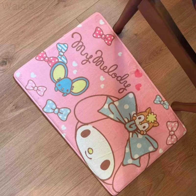 Sanrio Cute Hellokittys My Melody Keroppi Specialshaped Floor Mat Household Sanrios Kawaii Short Hair Nonslip Bathroom Foot Mat Gift L251016