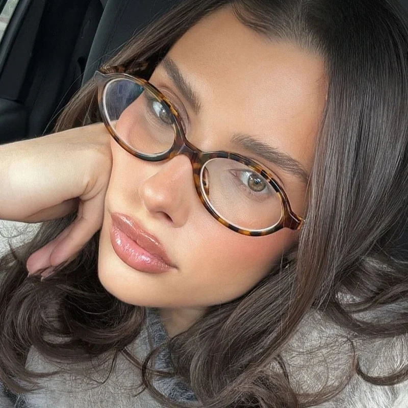 Vintage Oval Frame Myopia Glasses for Women Men Anti Blue Light Near Sight Eyeglasses KoreanStyle Unisex Fashionable Eyewear 251014
