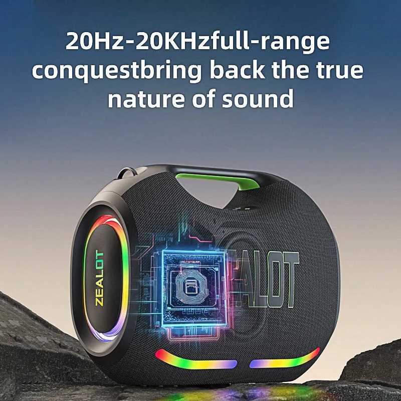 ZEALOT ZE21 250W Wireless Speaker Outdoor Portable 48000mAh Long Battery With RGB Color Lights Up To 18 Hours Of Play Time J2511161