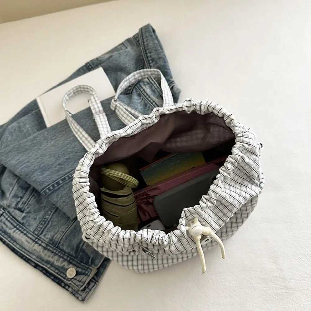 Large Capacity Womens Drawstring Backpack Simple Fashionable Storage Bag Lightweight Portable Casual Travel Student BookbagT251016