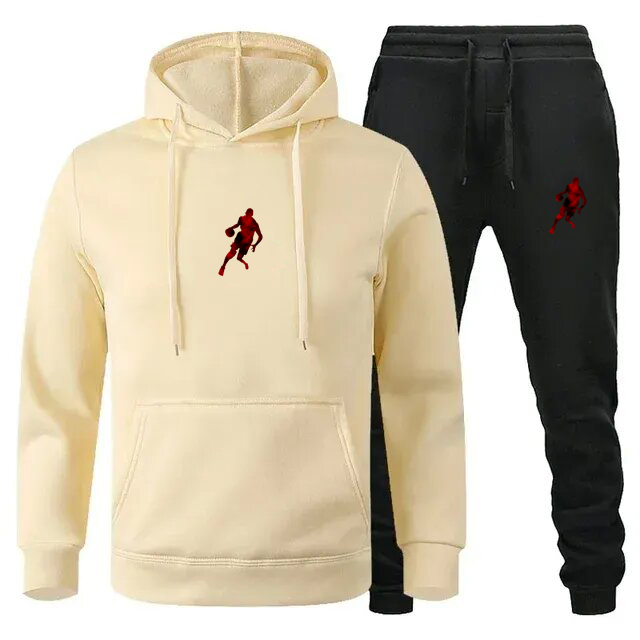 Men's Tracksuits 2025 Autumn/Winter Jogging Fitness Sportswear Set: Fashionable Long-sleeved Sweatshirt Casual Pants 2-piece Set