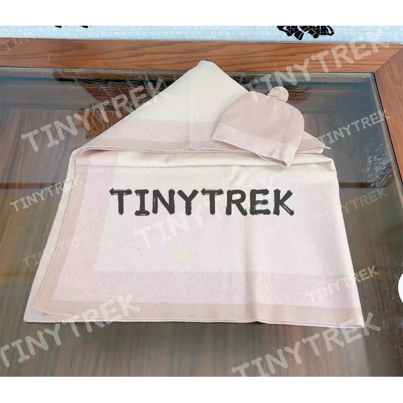 2023 New 2 Colors Born Baby Blanket Boy Girls Soft 100% Cotton Dwe76 Kids Girls Infant Tops Winter Blanket Kids Knitting Scarf Hat