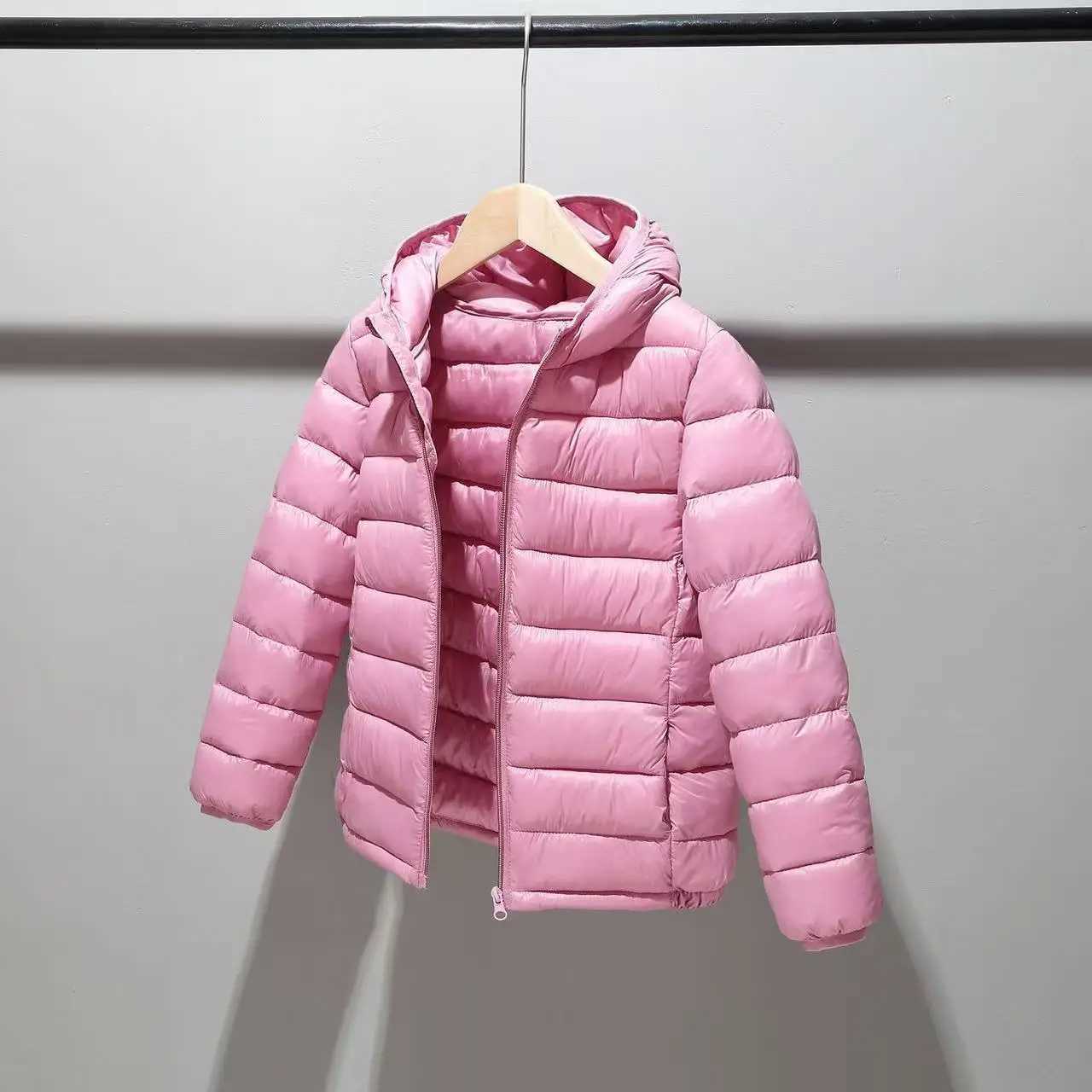 Winter Jacket for Boys Girls Down Jacket Black Red Zipper Hooded Coat Big Childrens Kids Jacket Kids Outwear 110170CMT251016