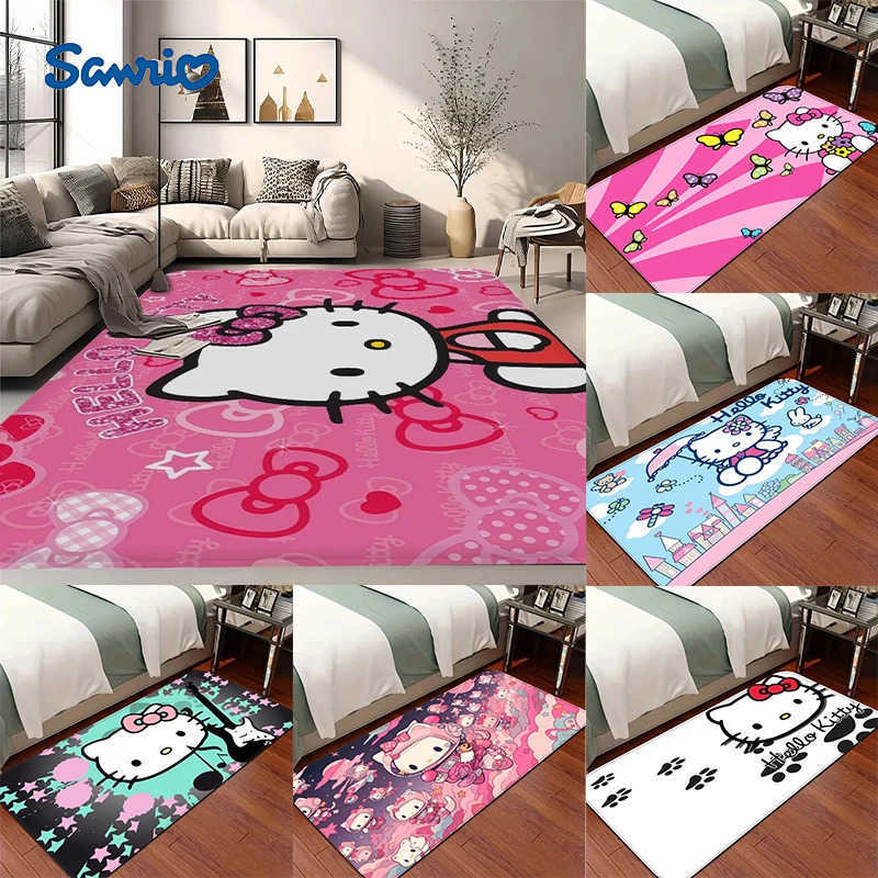 Sanrio Hello Kitty Floor Mat Ins Style Bedroom Floor House Laundry Living Room Rug Antiskid Household Cute Home Decor Carpets L251016