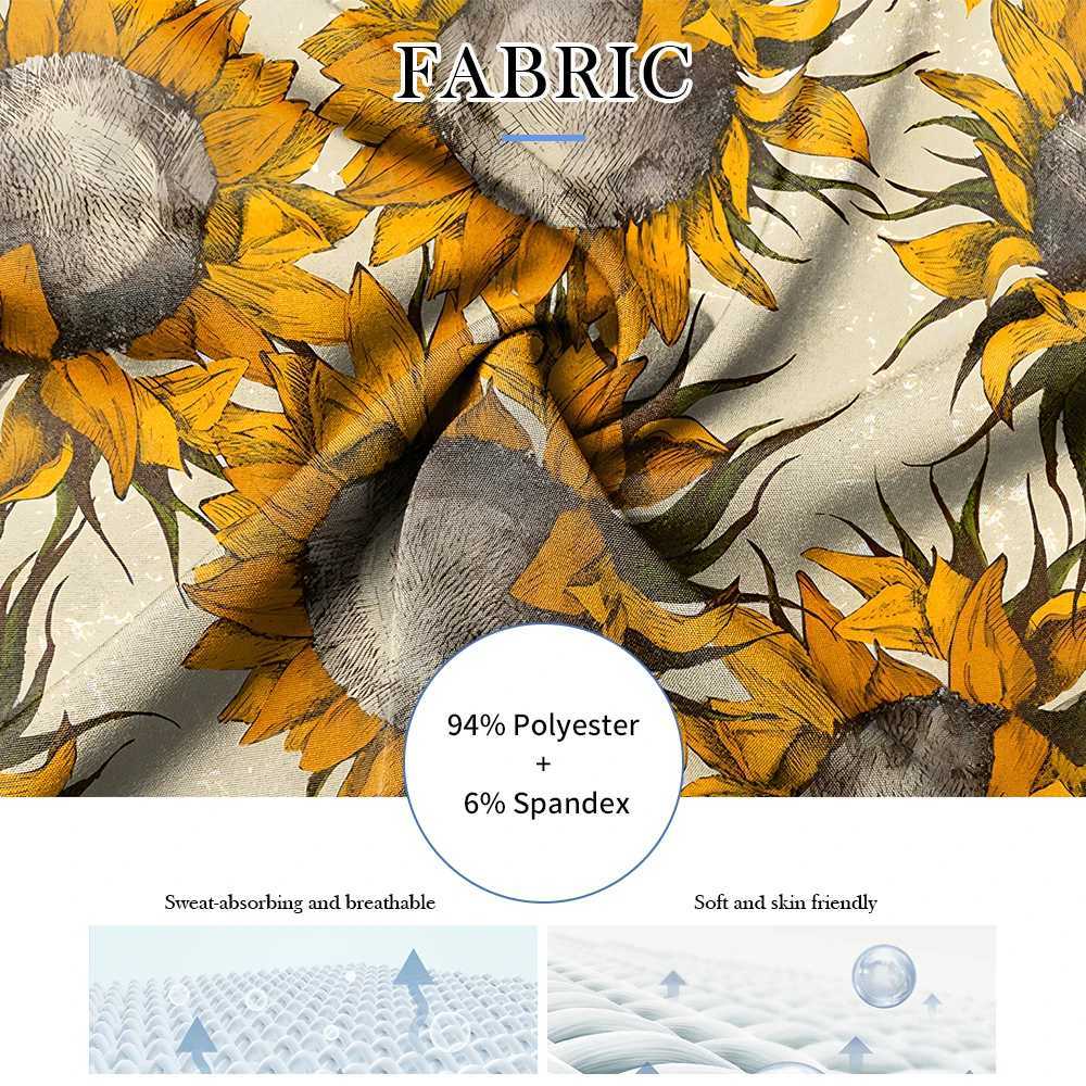 Niaahinn Surgical Uniforms Woman Unisex Printed Vneck Short Sleeved Top Solid Color Straight Pant Set Men Elastic Nurse Uniform X2510161