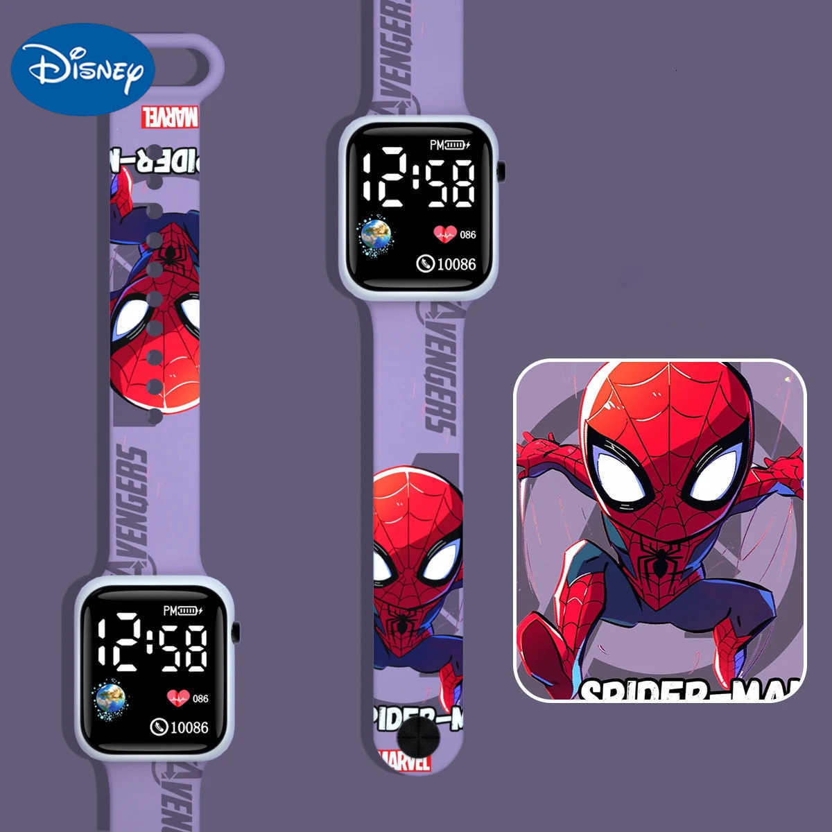 Disney Fashion Cartoon Spiderman Children Watches Girls Reloj Inteligente Para Nios Nia Reloj Digital Watch Women Relgio Infantil H251016