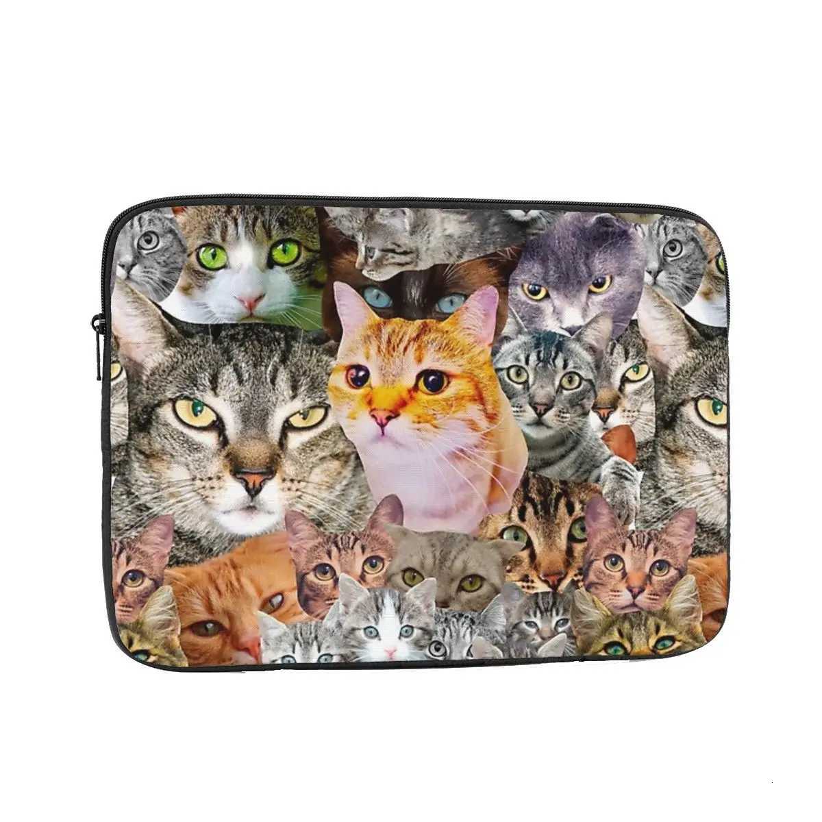 Cute Cats Lover Funny Cats Collage Notebook Laptop Bag Case Pouch 10 12 13 15 17 Inch Notebook Sleeve Cover Bag Tablet Case BagW251015