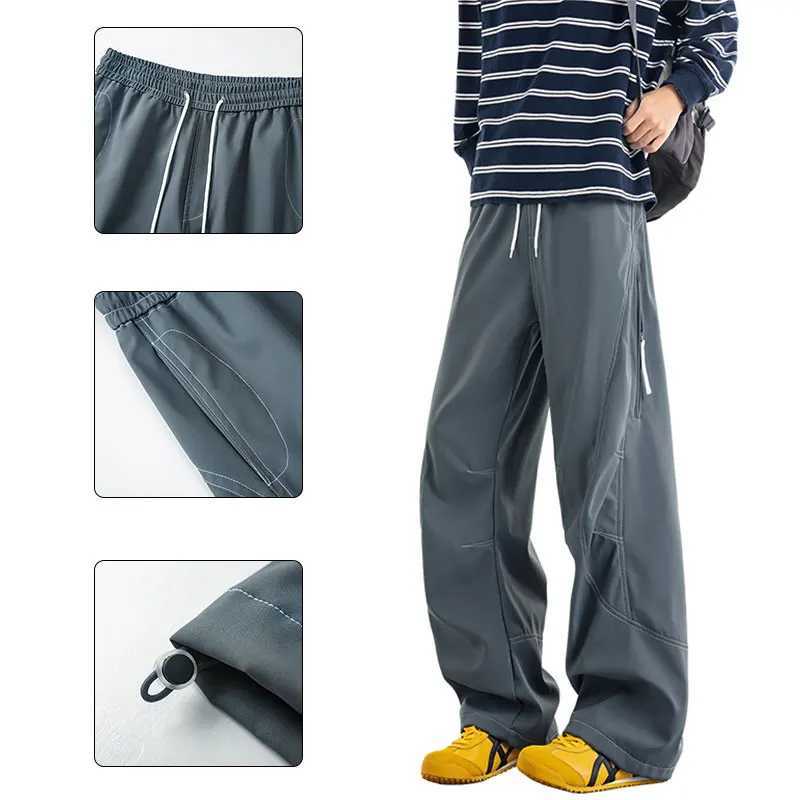 Autumn Hiking Pant Male Outdoor Windproof Camping Cycling Trousers Elastic Waist Waterproof Breathable Mountaineer Fishing Pants J251203