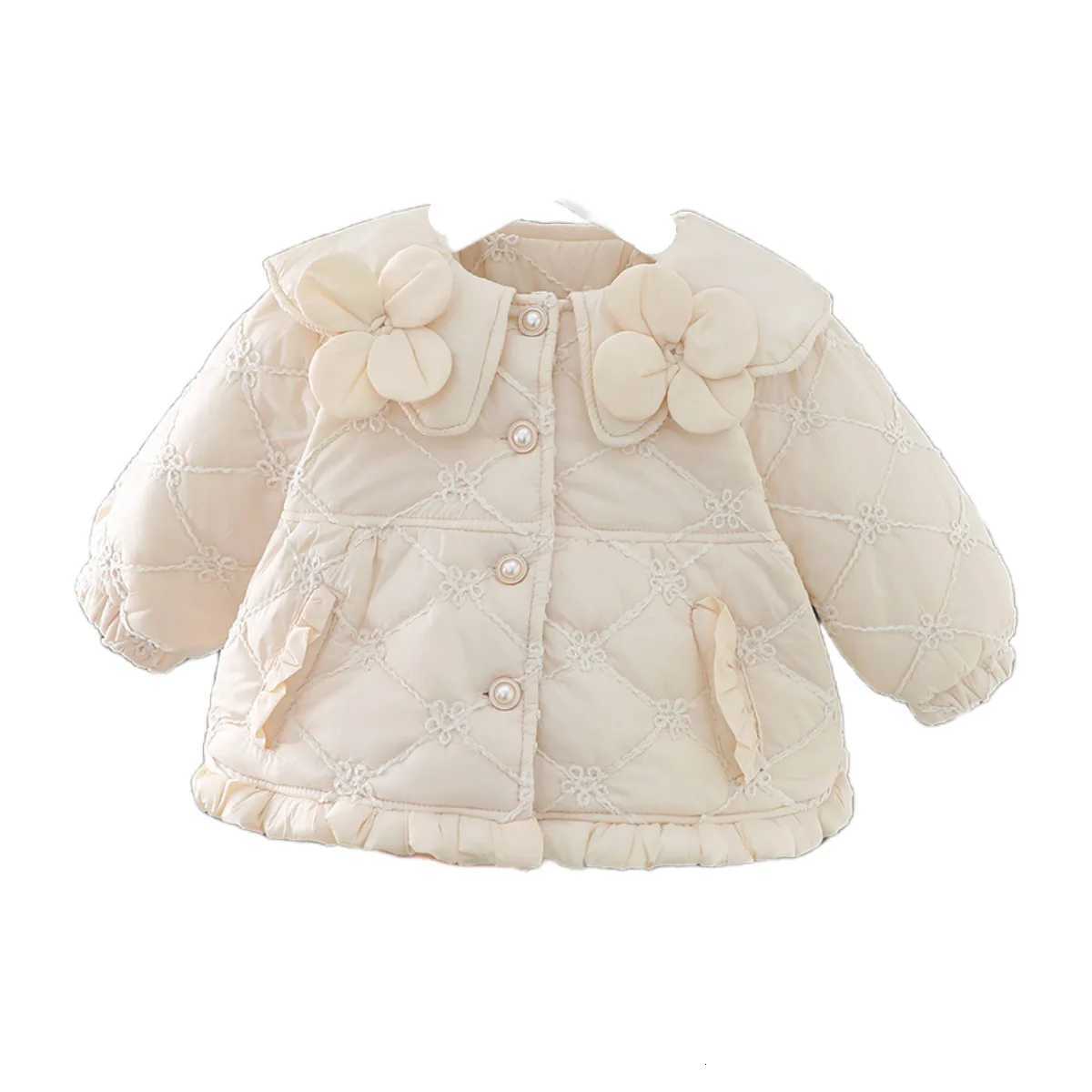 Girls Cotton Coats 2024 Winter Outfit New Fashion Plush Cottonpadded Jacket Baby Top Winter Children Clothing Warm OuterwearT251016