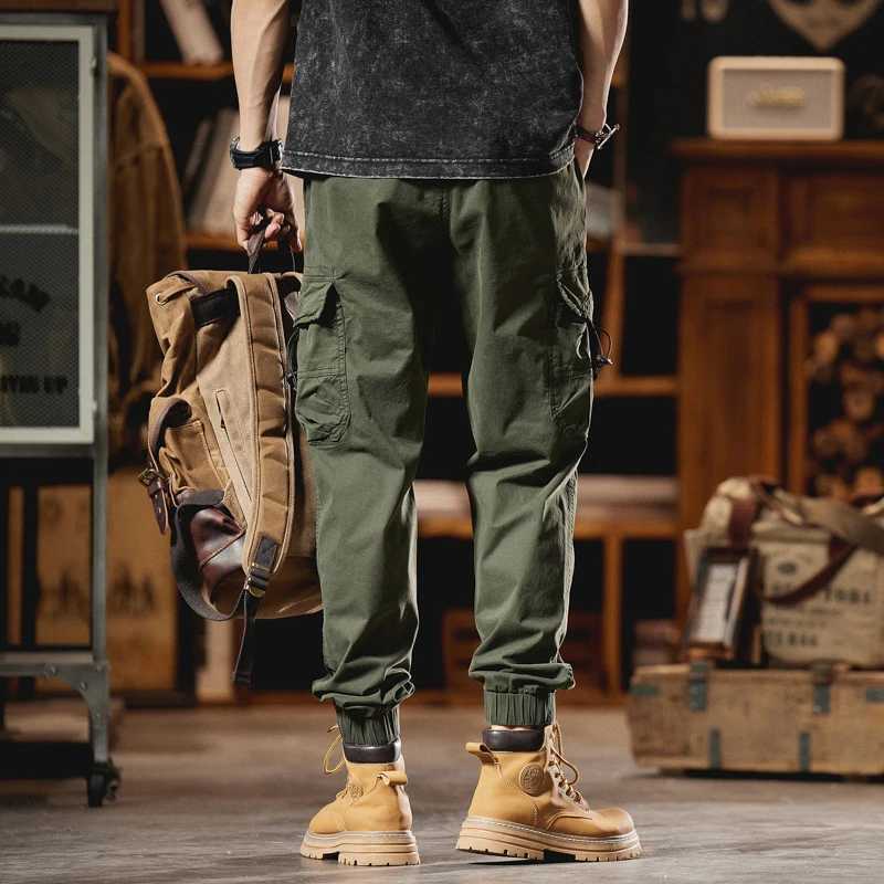 IPPOLICH Military Cargo Pants for Men Spring Street Fashion Big Pocket Breathable Cargo Pants Men Cotton Streetwear Cargo Pants J251203