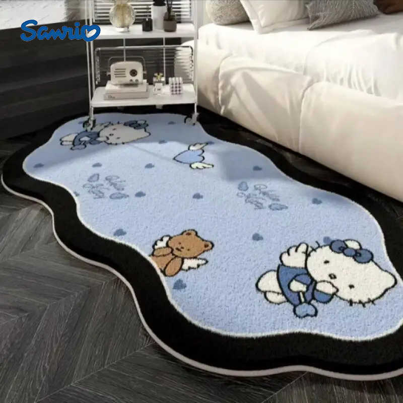 Sanrio Hot Hello Kitty Carpet Doormat Foot Mat Living Room Bedroom Bedside Household Decoration 50160Cm Kawaii Anime New Style L251016