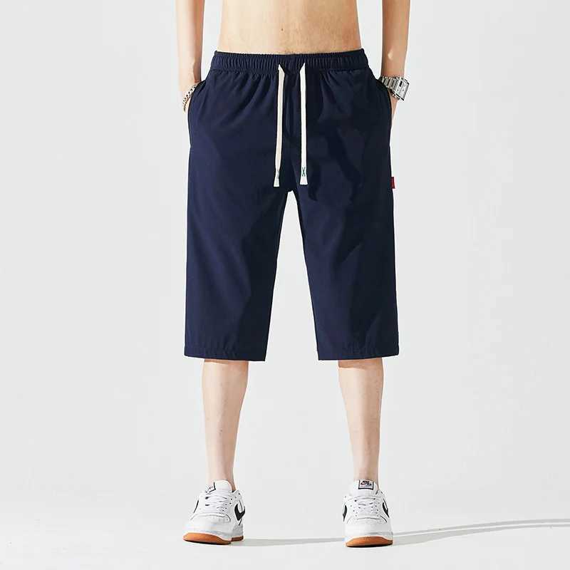 Elegant Fashion Harajuku Slim Fit Ropa Hombre Loose Casual Shorts Solid All Match Sports Shorts Thin Style Pockets Capri Pants J251016