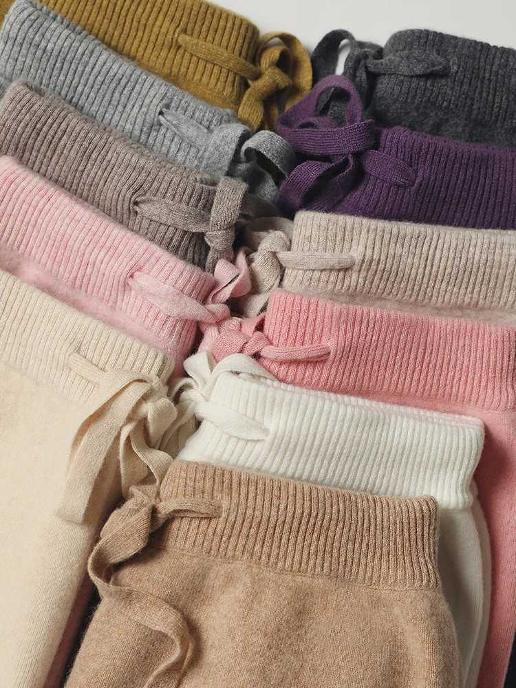 CHICUU Women Cashmere Pants Autumn Winter Wide Leg Pants Full Length 100 Merino Wool Knitwear Basic Simple Trousers Korean W251015