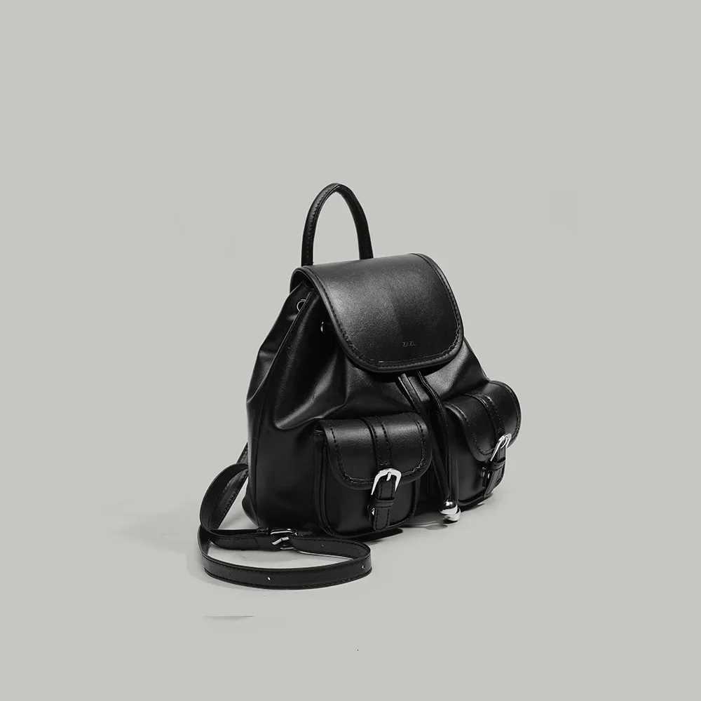 Summer New Fashion Small Backpack Womens Multipocket Versatile Outdoor Shoulder Bag Stylish Match All Day Long BagT251016