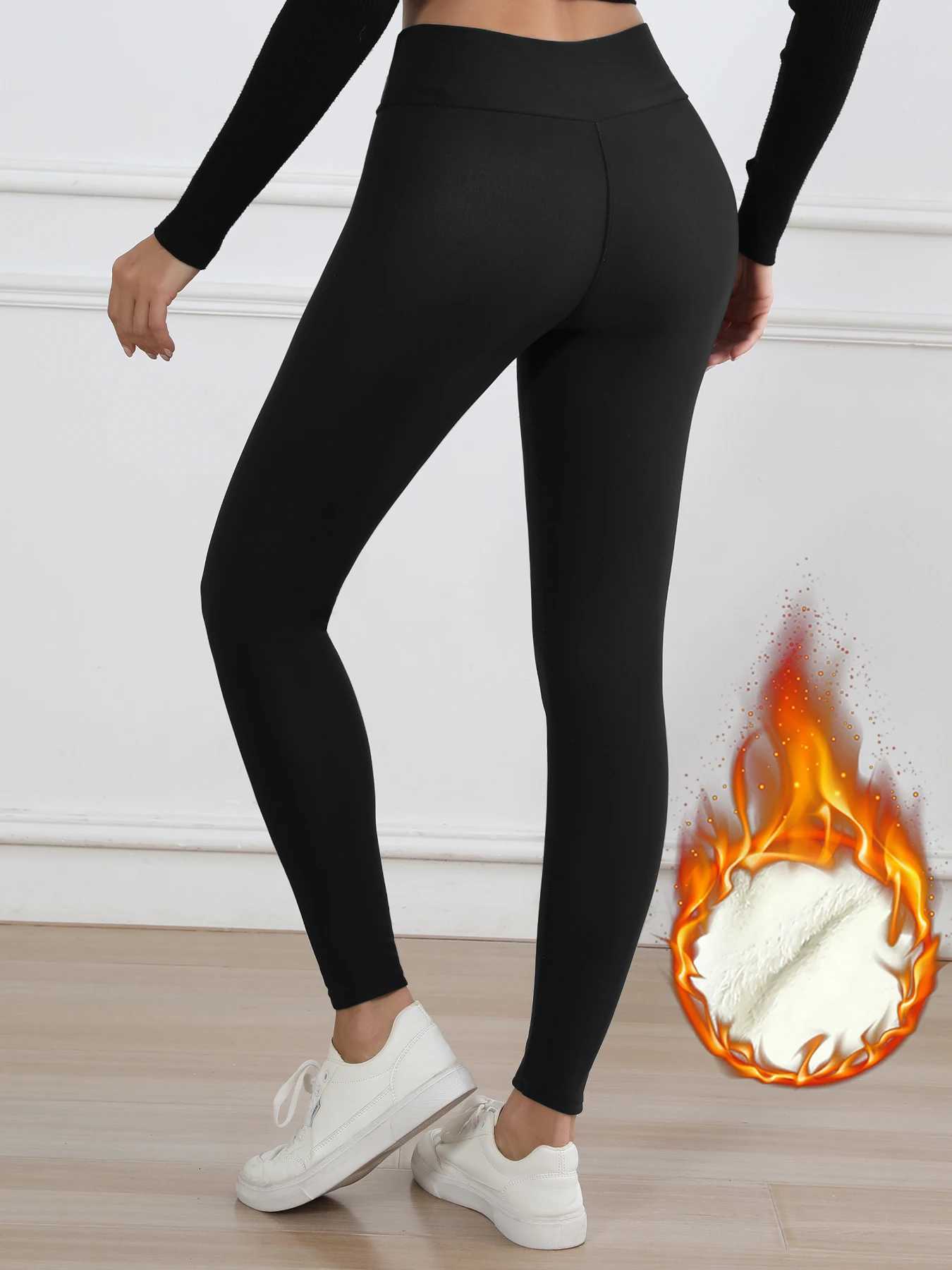 Womens Velvet Fleece Leggings Winter Solid Color Thick Pants Velvet High Waist Thermal Warm Outdoors Casual Classic LeggingsT251016