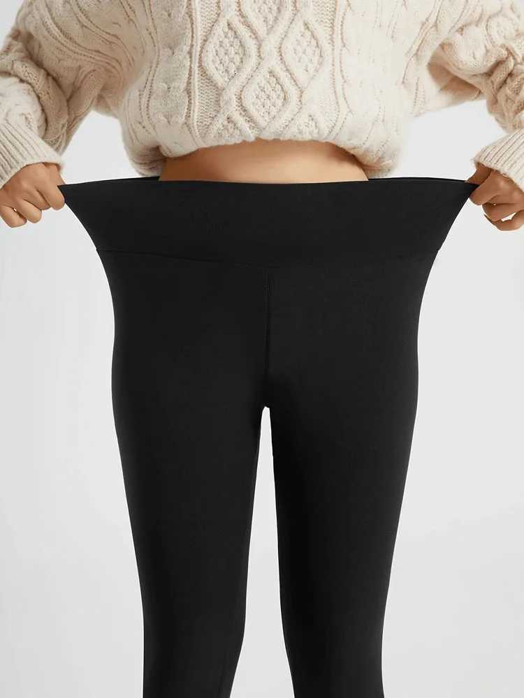 Winter Thicken Lamb Fleece Leggings Women Pantyhose Seamless High Waist Thermal Warm Stockings Casual Pants Female StreetwearT251016