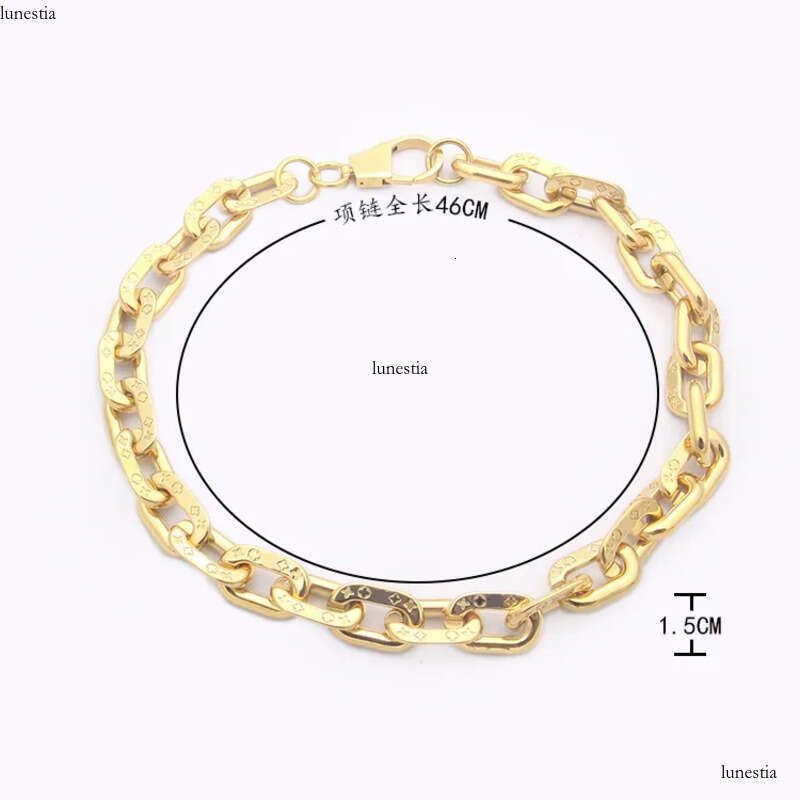 V Letter Mens Designer Titanium Stainless Steel Gold Chains Thick Chain Printed Necklace Jewelry For Womens