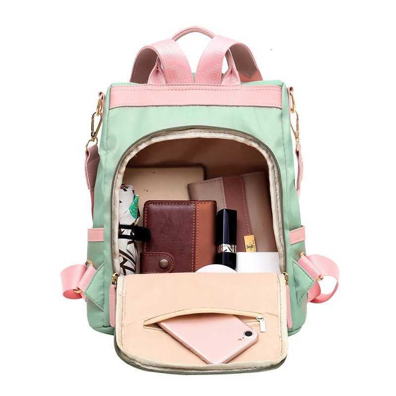 Fashion Backpack Women Candy Color Shoulder Bag Oxford Cloth School Bag For Children Travel Knapsack BagT251016