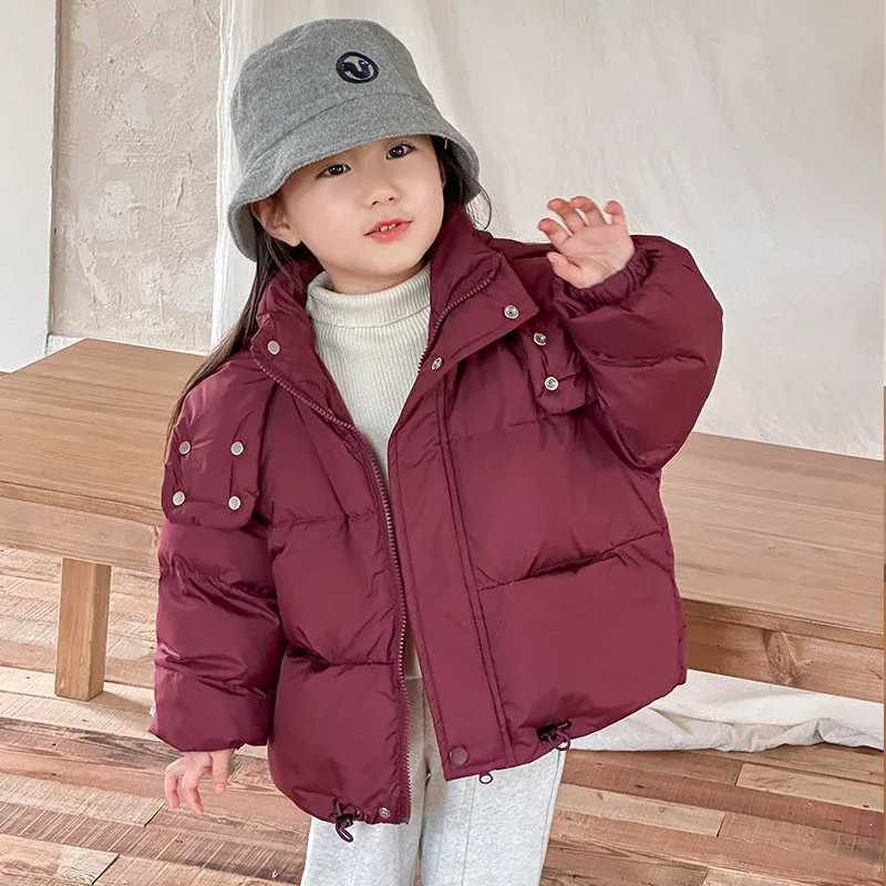 Children Korean version men girls thickened down clothing baby warm foreignstyle jacket Ankora red bread clothing winterT251016