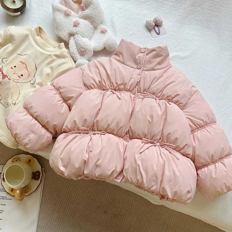 Girls Winter Clothes Standup Collar Bread Clothes Cloud Velvet Threelayer Locking Velvet Thickened Cotton Clothe Cotton JacketT251016