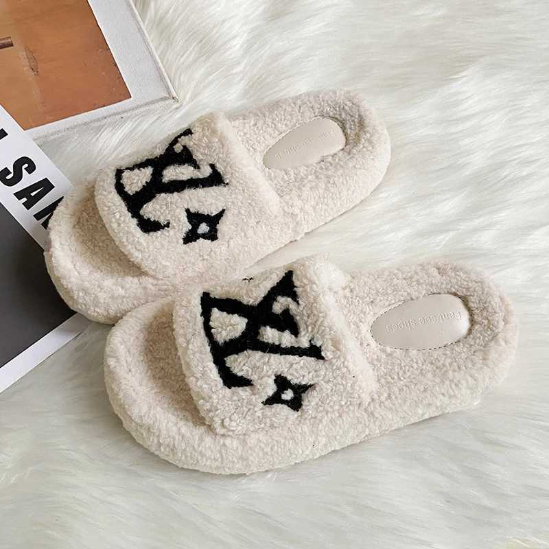 Womens Fi Plush Shoes 2025 Autumn New Outdoor N Slip Cott Slippers Comfortable Height Increase Platform Casual ShoesXJ251016