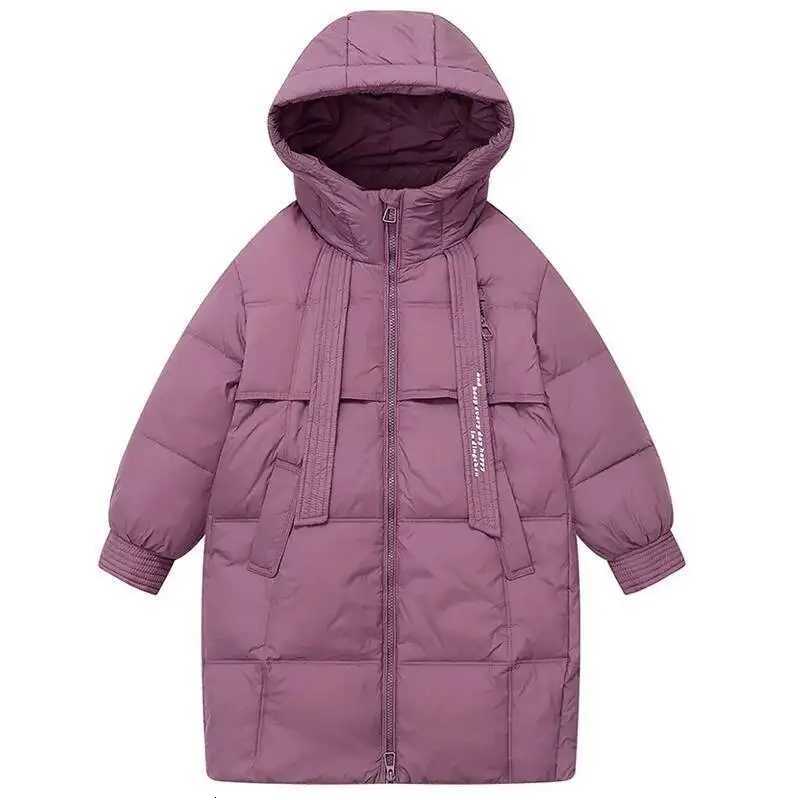New 314 Years Winter Children Down Jacket For Girls Thick Warm Long Teenage Girl Outerwear Coat Kids Girl Jacket Coat OutfitT251016