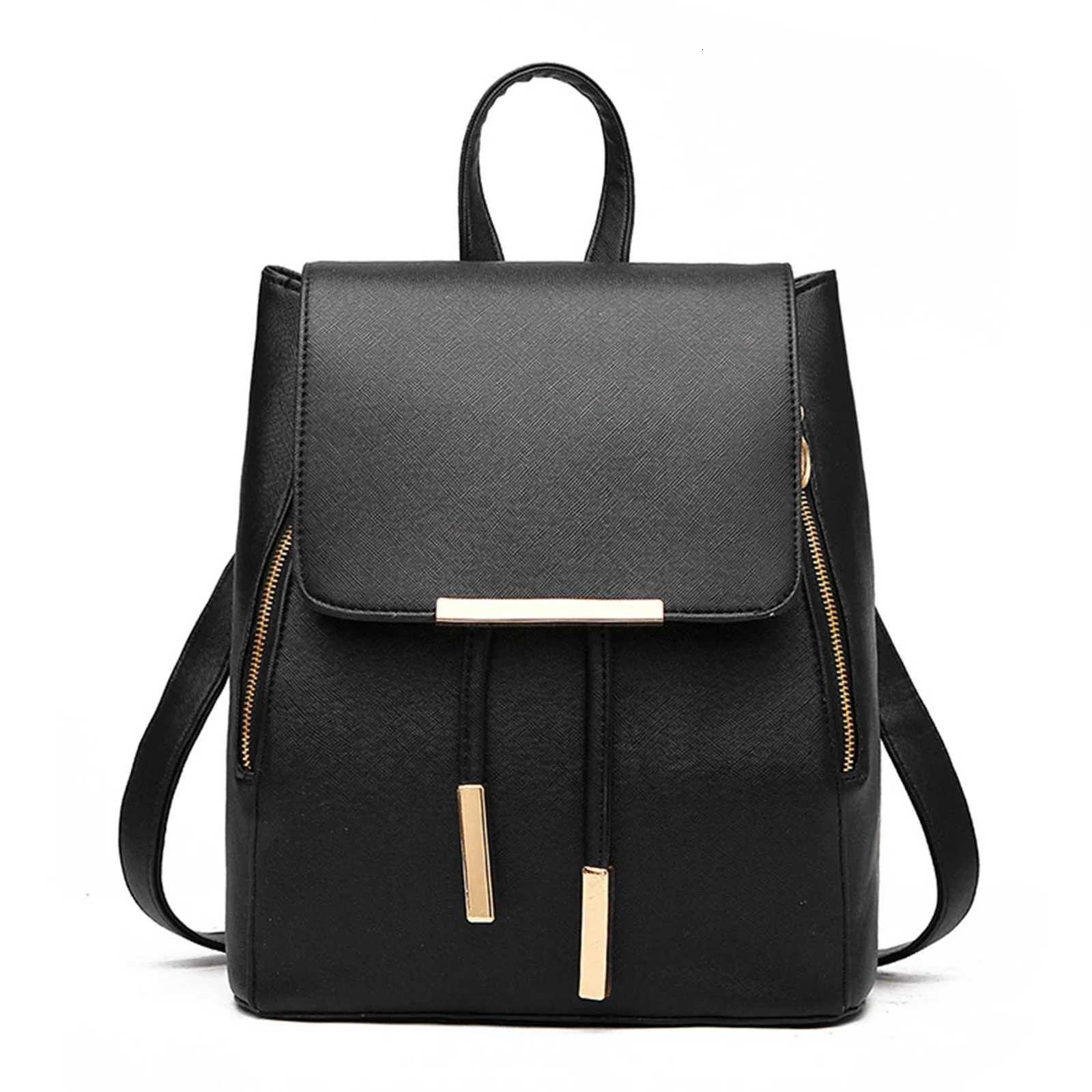 Women Backpack High Quality PU Leather Mochila Escolar School Bags for Teenagers Girls Leisure Backpacks Candy ColorT251016