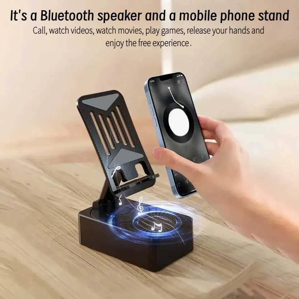 3 in 1 Bluetooth 53 Speaker With Cell Phone Holder Stand Charging Portable Adjustable Desktop Lazy Phone Tablet Bracket J251116