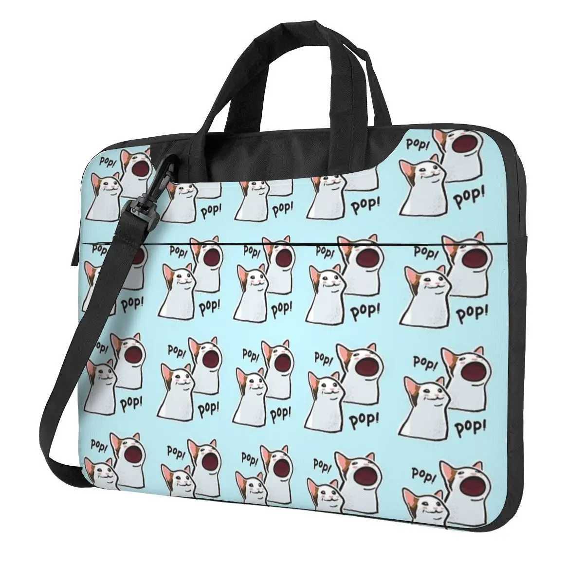 Pop Cat Meme PopCat Popping Cat Laptop Bag Protective Case Computer Bag 13 14 156 Inch Crossbody Notebook Pouch For Macbook ProW251015