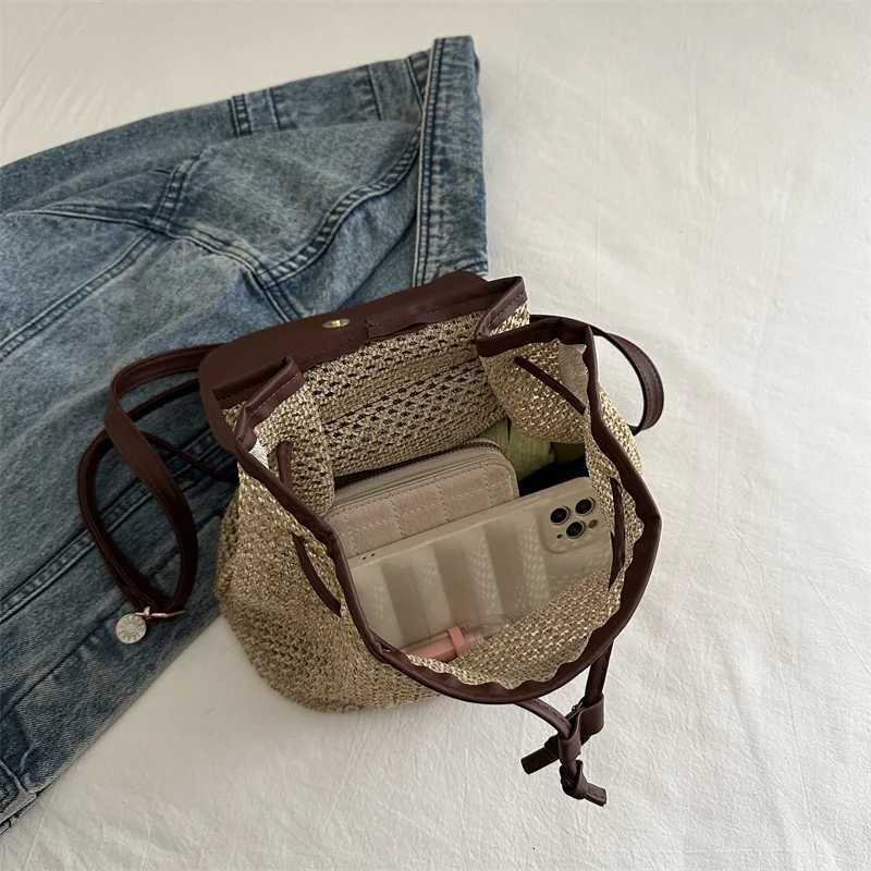 Hot Sale Small Design Straw Backpack for Women 2025 New Summer Fashion Travel Bag Knitted Small Backpack School BagT251016