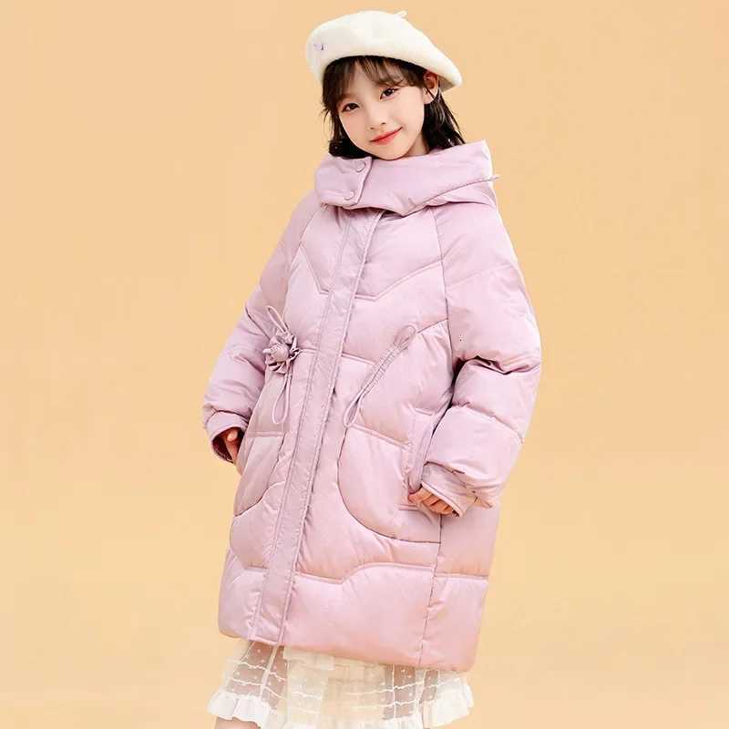 Children Girls Down Jacket New Winter Hooded Coat Fashion Kids Korean Outerwear Teenagers Thick Warm Parkas 9 11 12 13 14 YearsT251016