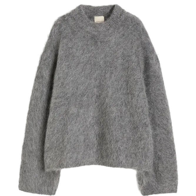 Casual Knitted Solid Sweater Womens Fashion Thick Green Loose O-neck Long Sleeve Pulling Flower Autumn Winter Warm Knitted 241213