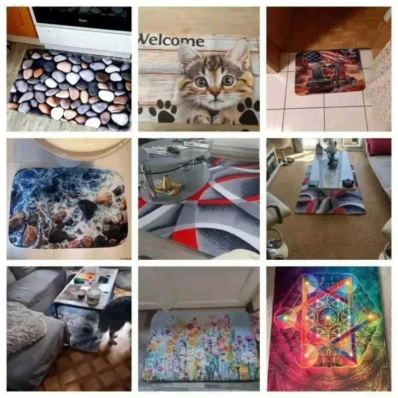 Sanrio Hello Kitty My Melody Pompompurin Cute Nonslip Soft Plush Floor Mat Carpet for Bedroom Living Room Girls Kids Decor L251016