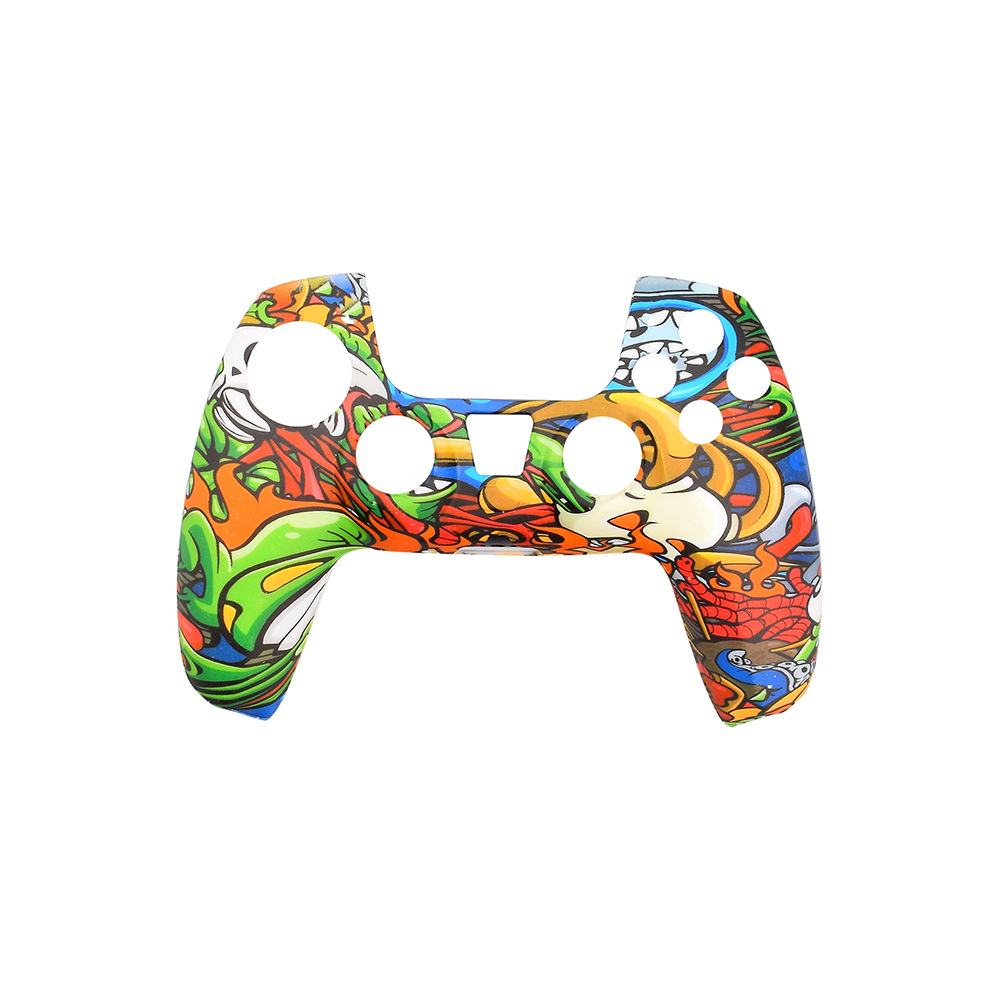 Graffiti Silicone Controller Cover for PS5 Stylish Anti-Slip Protective Skin for DualSense
