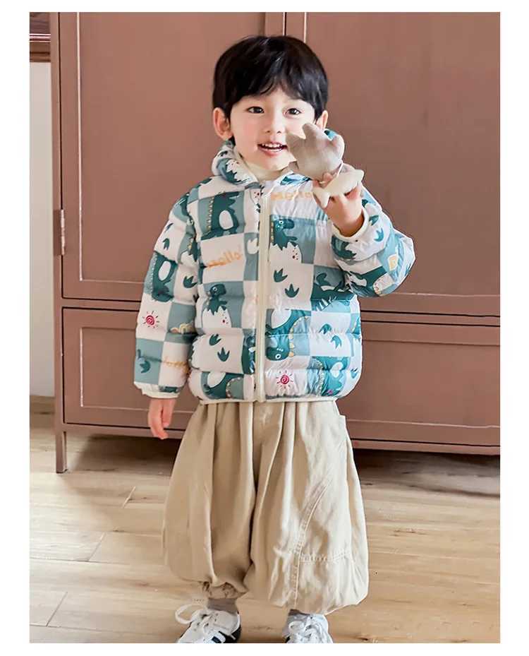 Boys Cotton Clothes 2025 Autumn and Winter New Childrens Clothes Boys Baby Fashion Thick Cotton Cartoon Down Cotton ClothesT251016