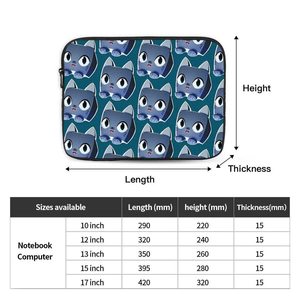 Pet Simulator X Code Notebook Laptop Bag Case Pouch 10 12 13 15 17 Inch Notebook Sleeve Cover Bag Tablet Shockproof Case BagW251015
