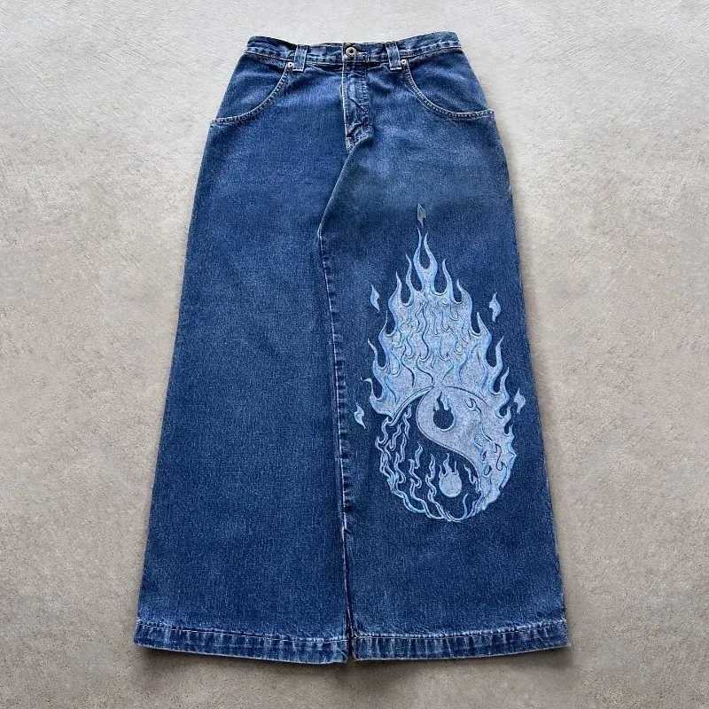 Y2K men Jeans Goth Printed graphic high quality Baggy jeans fashion Hip Hop streetwear men women Harajuku Casual wide leg jeans J251016