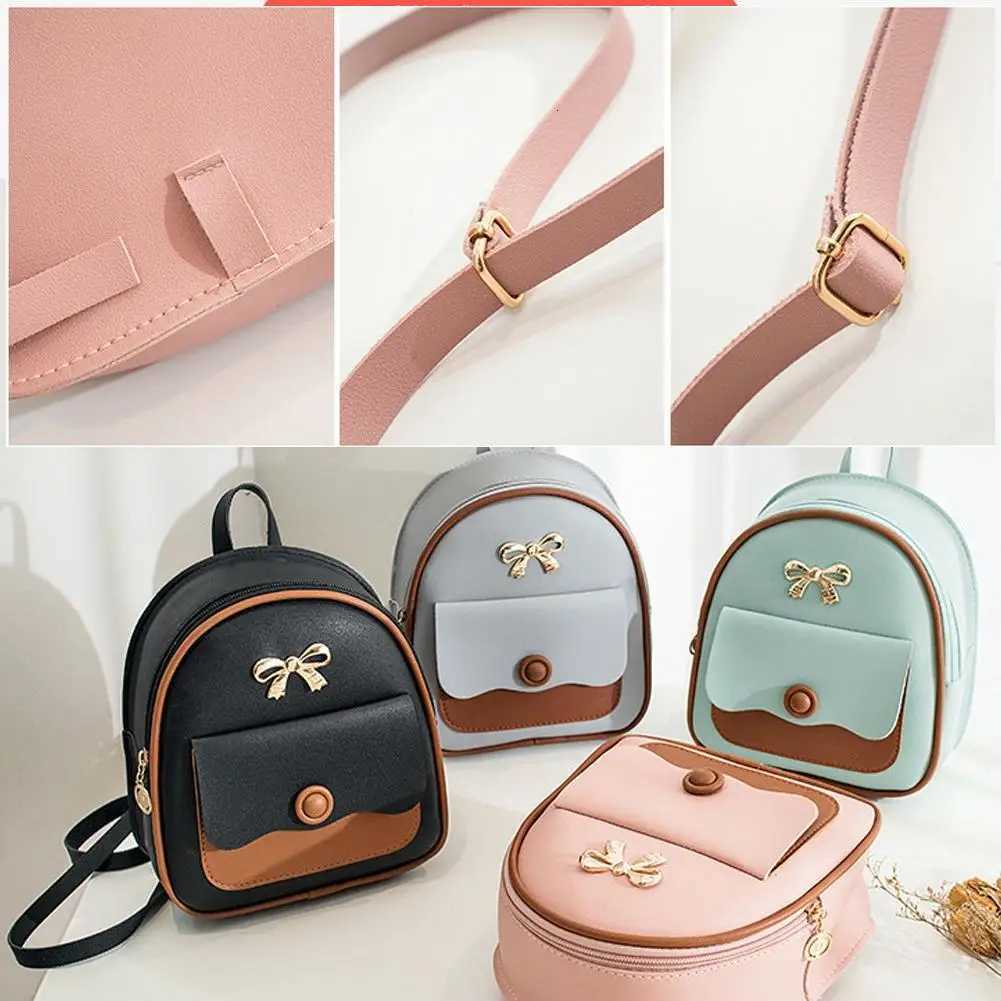 Women Mini Small Backpack Fashion Solid Color Zipper Women Shoulder Bag Large Capacity PU Leather Travel RucksackT251016