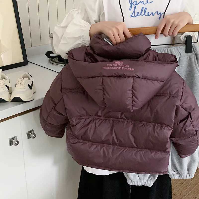 Childrens Down Jacket Winter New Thickened Boys AllMatch Casual Hooded CoatT251016