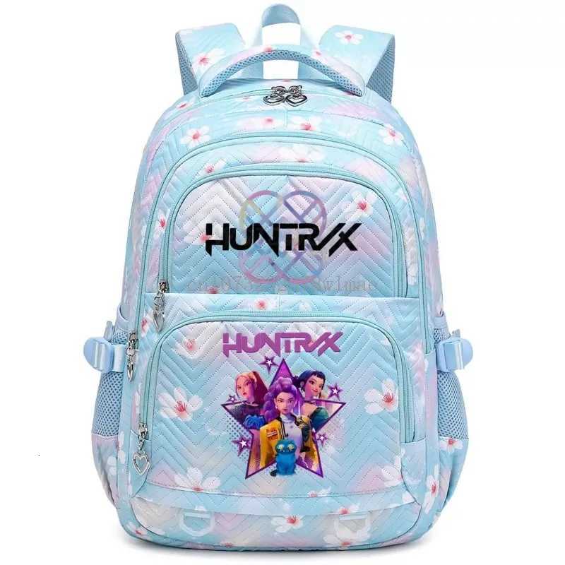 Kpop Demon Hunters Backpack Cartoon Rumi Mira Zoey HUNTRX Saja Boys Print Schoolbag Large Capacity Student School Bas for GirlsW251015