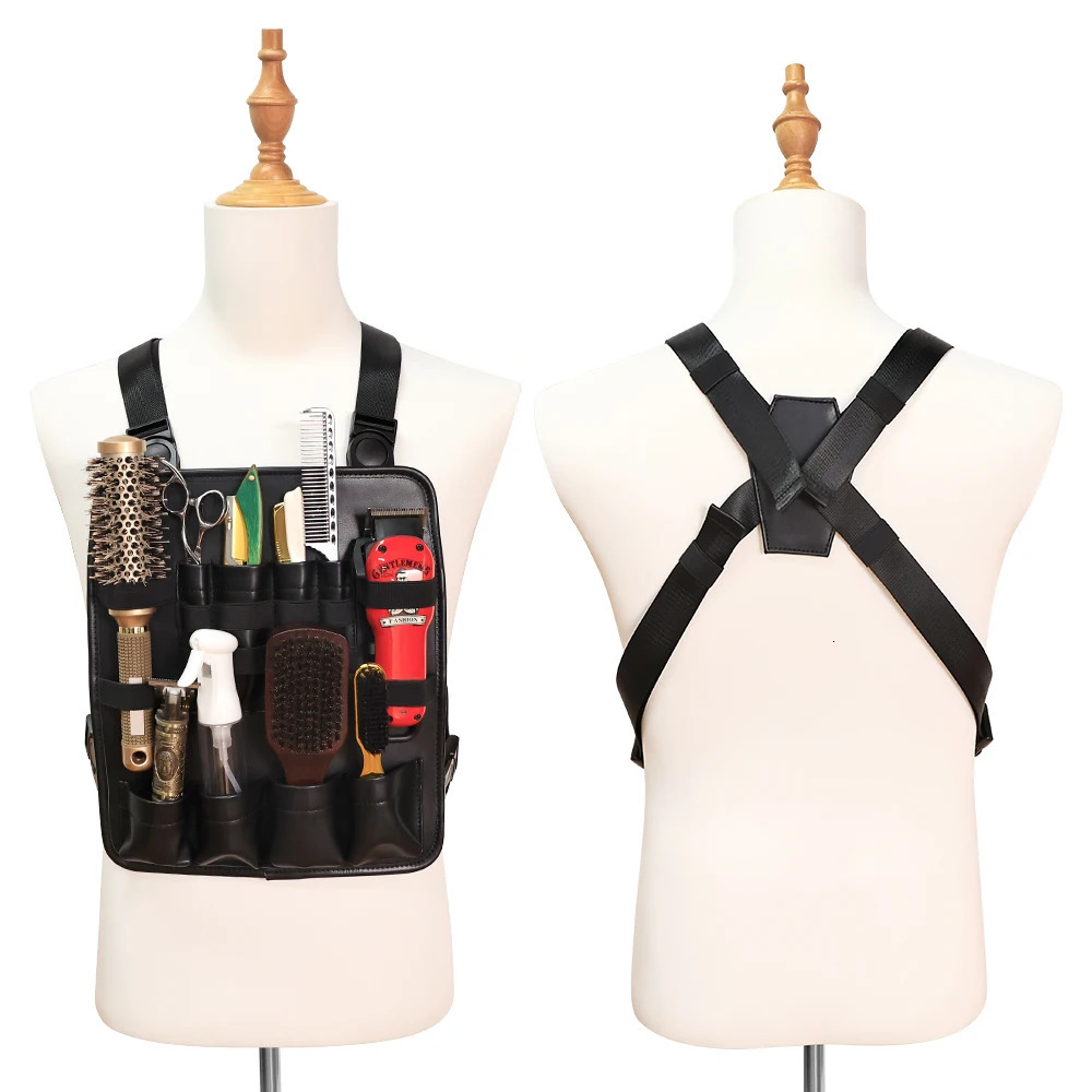 Type Barber Stylish Haircut Tool Storage Chest Bags Leather Fashionable Functional Chest Rigs Bag For Salon Portable251011