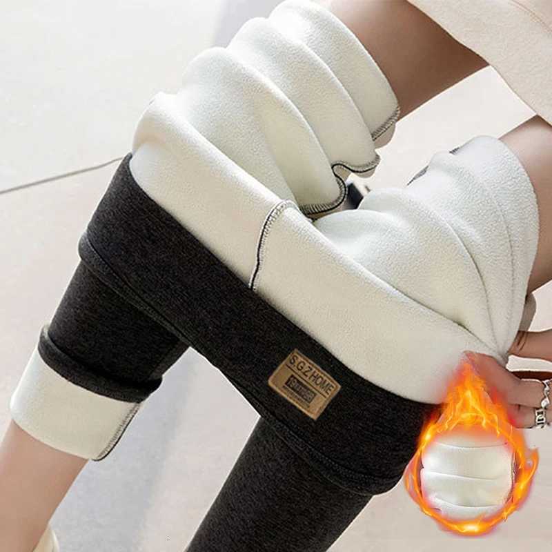 Winter Warm Fleece Lined Leggings for Women Butt Lift High Waist Thermal Pants Solid Comfortable Stretchy Leggins Velvet TightsT251016