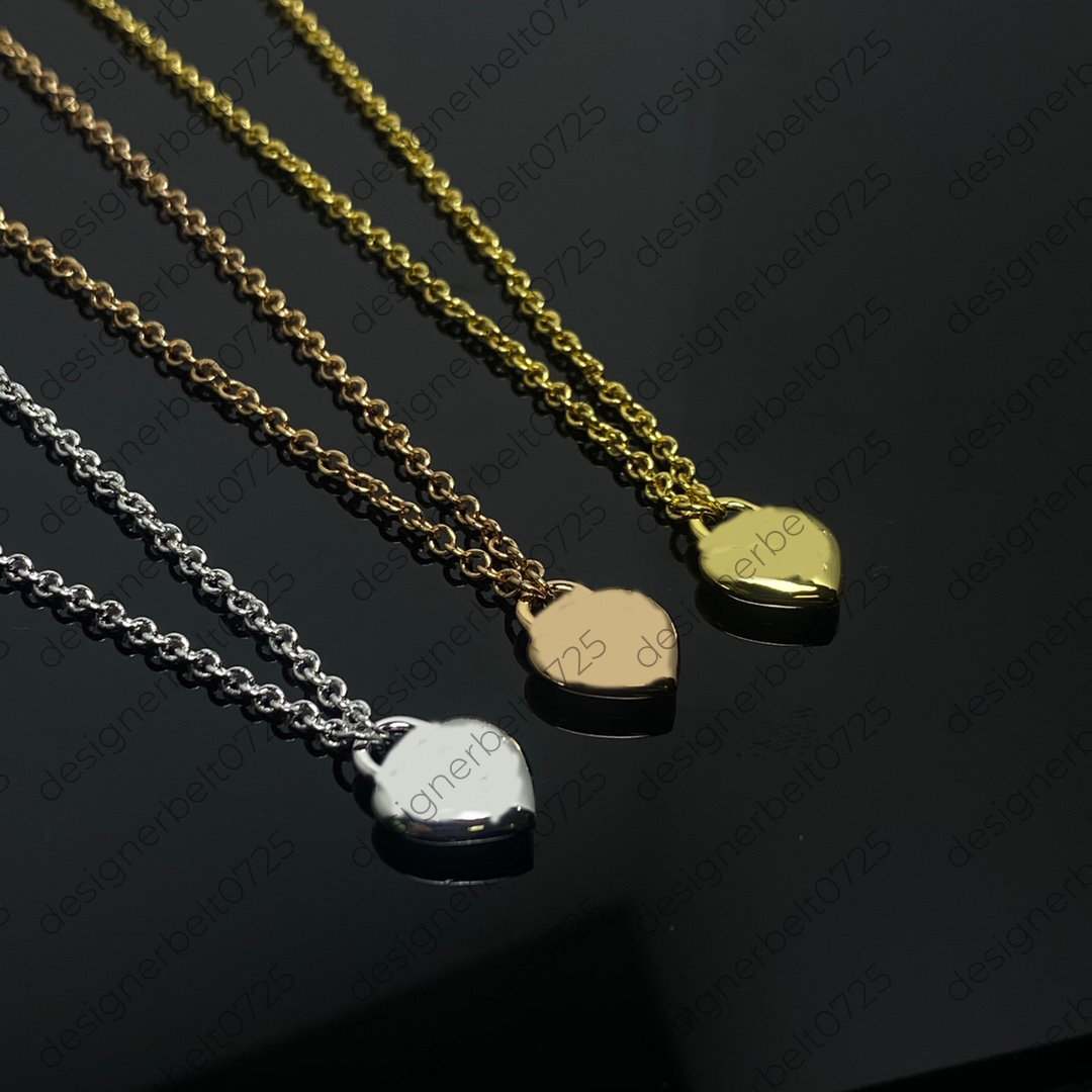 Fashion hot selling necklace women's heart-shaped pendant necklace women's stainless steel necklace Valentine's Day party gift with box TTT