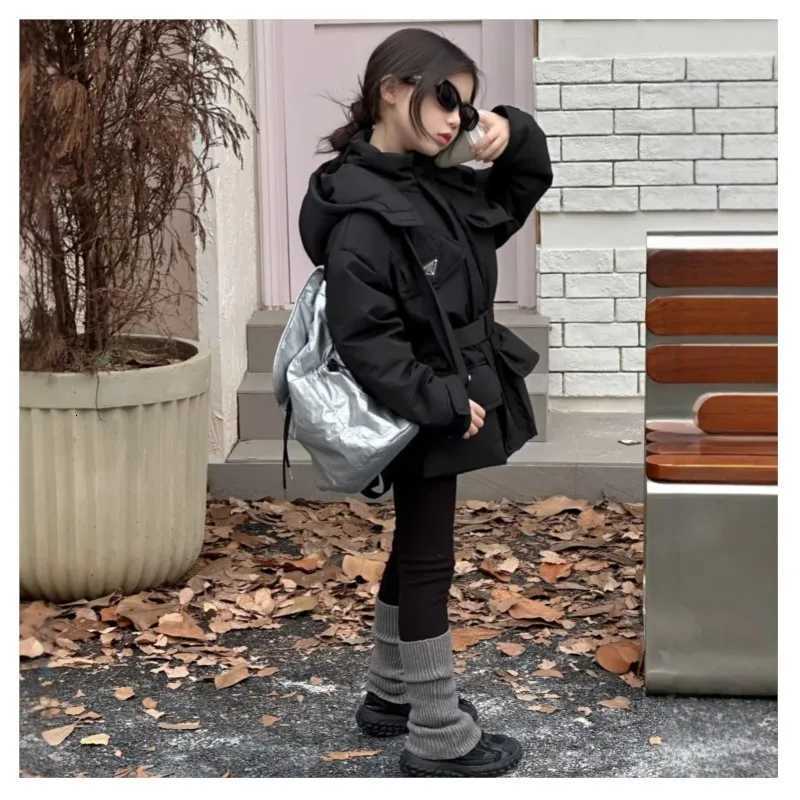 Yang Mi Shell Jacket 2024 Winter Girls Hoodie Cinched 90 White Duck down Jacket Coat Children ParkaT251016
