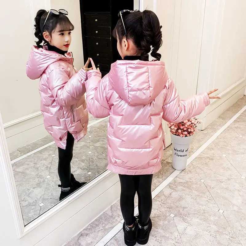 Girls Coat Fashion Down Jackets for Girls Winter Thick Warm Parkas Snowsuit Cute Hooded Childrens Outerwear 9 8 10 12 14 YearsT251016