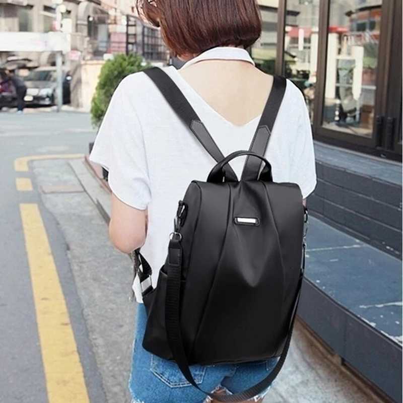 New Womens Multifunction Backpack Casual Solid Color School Bag For Girls Fashion Detachable Strap Travel Shoulder BagT251016
